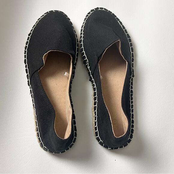 Old Navy Womens Black Canvas Espadrille Flats for Women Sz 6.5 - Picture 3 of 8